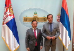 9 May 2018 Deputy Speaker Marinkovic and the Chairman of the Committee on European Affairs of the Parliament of the Netherlands Malik Azmani